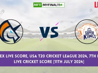 SF vs TEX Live Score, USA T20 Cricket League 2024, 7th Match, Live Cricket Score [11th July 2024]