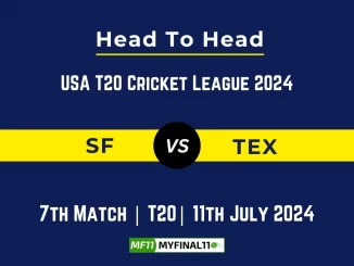 SF vs TEX Player Battle Head to Head Player Stats/Record, USA T20 Cricket League 2024 - 7th Match