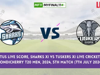 SHA vs TUS Live Score, Scorecard, Pondicherry T20 Men Live 5th Match, Sharks XI vs Tuskers XI Live Cricket Score 2024