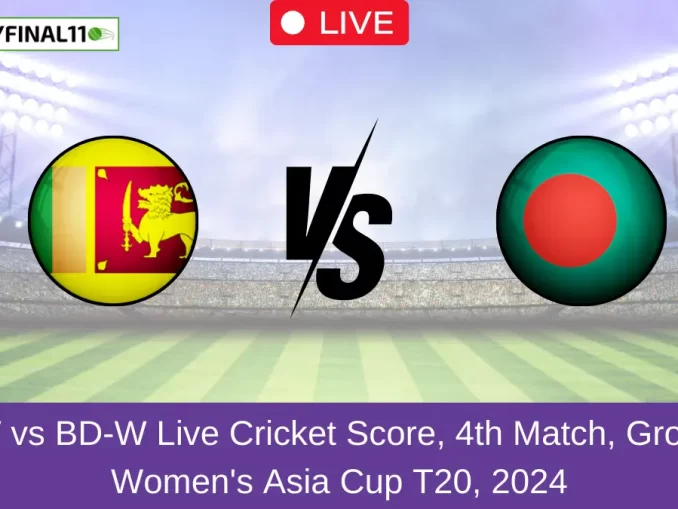 SL-W vs BD-W Live Cricket Score, 4th Match, Group B, Women's Asia Cup T20, 2024