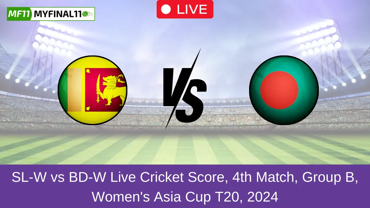 SL-W vs BD-W Live Cricket Score, 4th Match, Group B, Women's Asia Cup T20, 2024