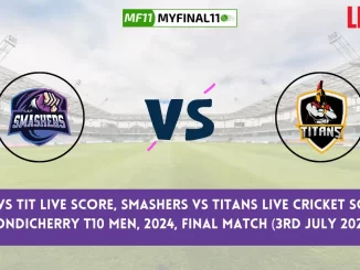 SMA vs TIT Live Score, Scorecard, Pondicherry T10 Live Final Match, Smashers vs Titans Live Cricket Score 2024