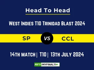 SP vs CCL Player Battle Head to Head Player Stats/Record, West Indies T10 Trinidad Blast 2024 - 14th Match