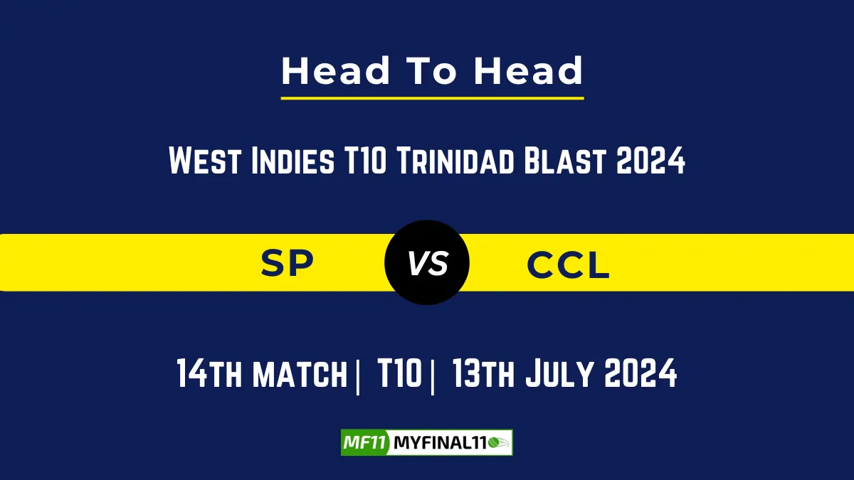 SP vs CCL Player Battle Head to Head Player Stats/Record, West Indies T10 Trinidad Blast 2024 - 14th Match