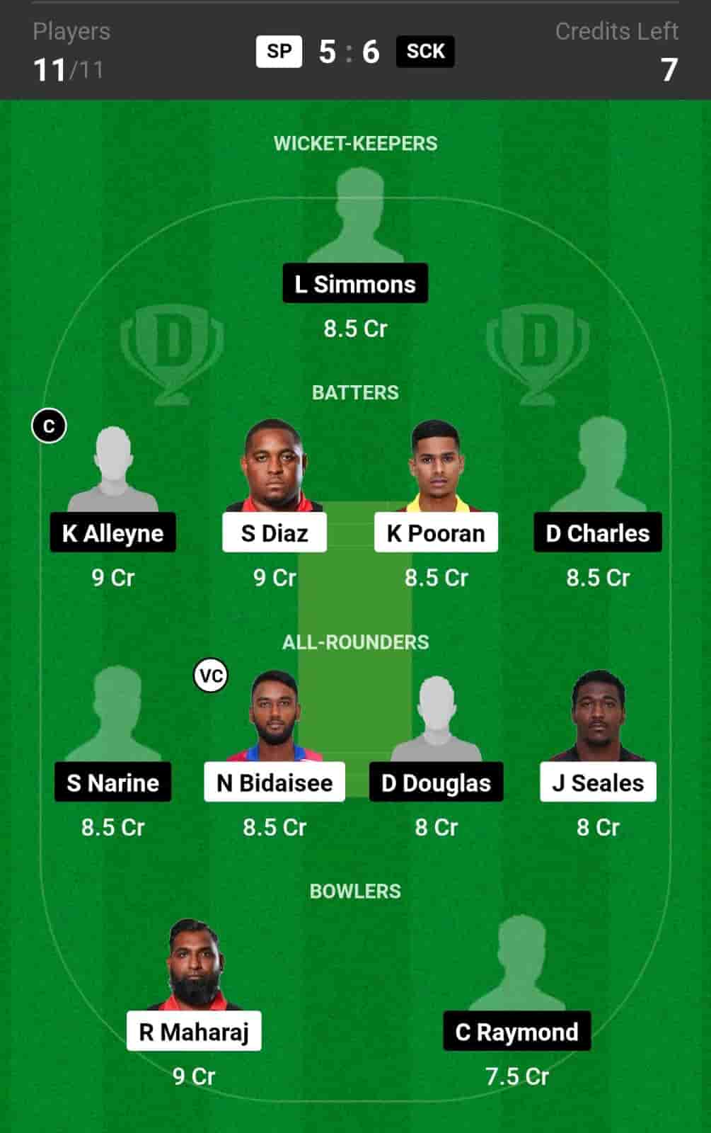 SP vs SCK Dream11 Team Prediction