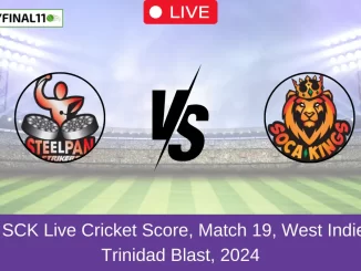 SP vs SCK Live Cricket Score, Match 19, West Indies T10 Trinidad Blast, 2024