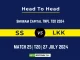 SS vs LKK Player Battle, Head to Head Team Stats, Team Record