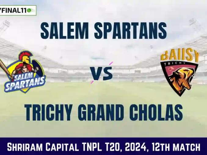 SS vs TGC Dream11 Prediction Today 12th Match, Pitch Report, and Player Stats, Shriram Capital TNPL T20, 2024