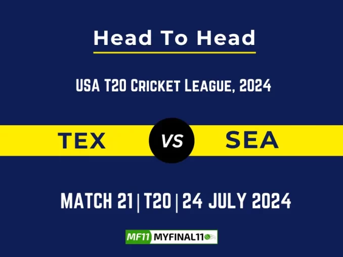 TEX vs SEA Player Battle, Head to Head Team Stats, Team Record