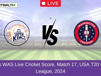 TEX vs WAS Live Cricket Score, Match 17, USA T20 Cricket League, 2024