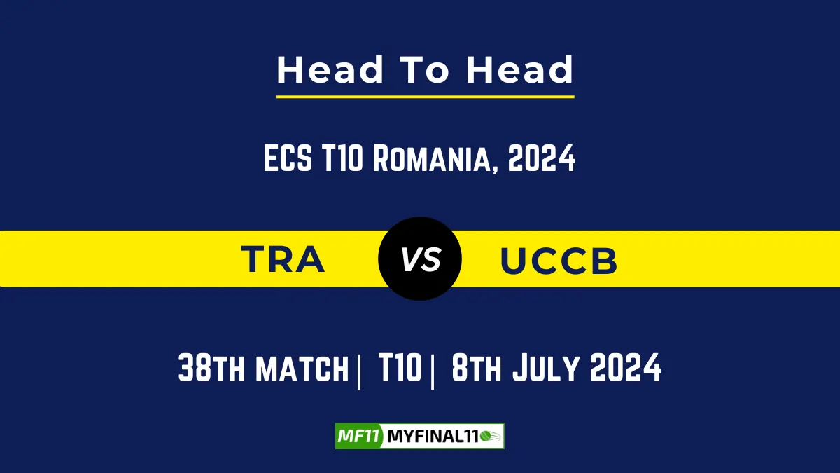 TRA vs UCCB Player Battle Head to Head Player Stats/Record, ECS T10 Romania, 2024 - 38th Match