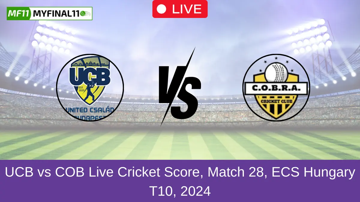 UCB vs COB Live Cricket Score, Match 28, ECS Hungary T10, 2024