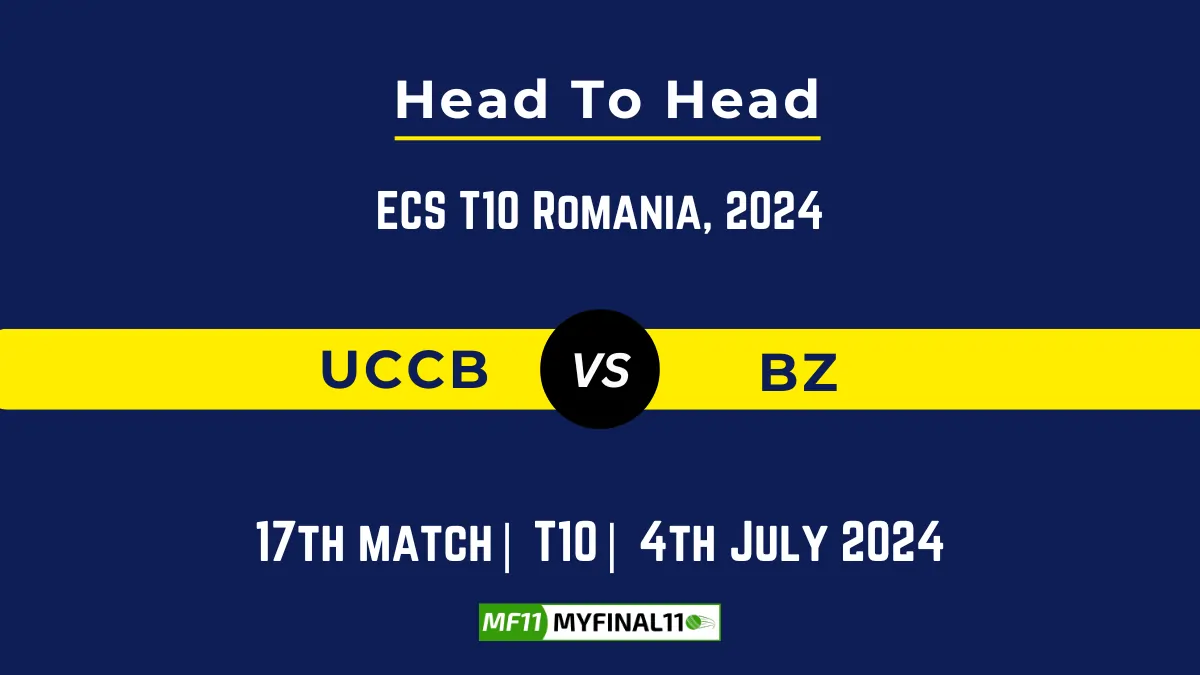 UCCB vs BZ Player Battle Head to Head Player Stats/Record, ECS T10 Romania, 2024 - 17th Match