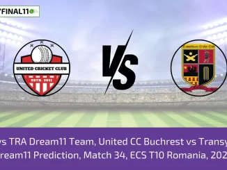 UCCB vs TRA Dream11 Team, United CC Buchrest vs Transylvania Dream11 Prediction, Match 34, ECS T10 Romania, 2024