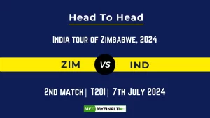 ZIM vs IND Player Battle Head to Head Player Stats/Record, 2nd T20I, India tour of Zimbabwe, 2024