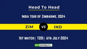 ZIM vs IND Player Battle Head to Head Player Stats/Record, India tour of Zimbabwe, 2024 - 2nd Match