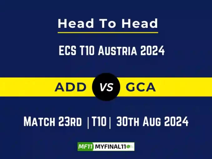 ADD vs GCA Player Battle, Head to Head Team Stats, Team Record - ECS T10 Austria 2024