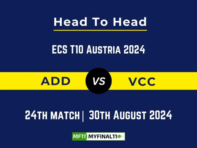 ADD vs VCC Player Battle, Head to Head Team Stats, Team Record - ECS T10 Austria 2024