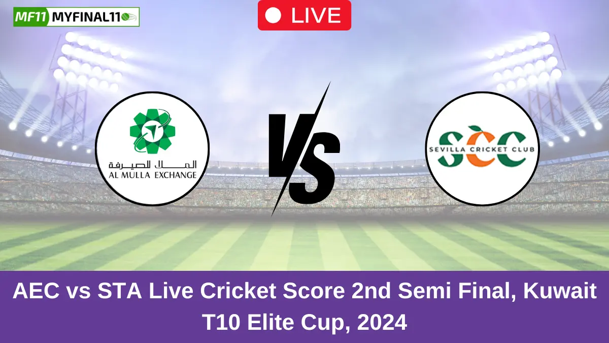 AEC vs STA Live Cricket Score 2nd Semi Final, Kuwait T10 Elite Cup, 2024