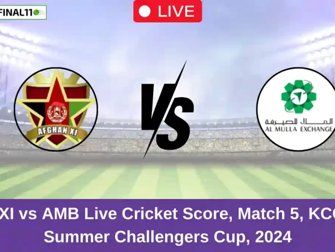 AFG-XI vs AMB Live Cricket Score, Match 5, KCC T10 Summer Challengers Cup, 2024