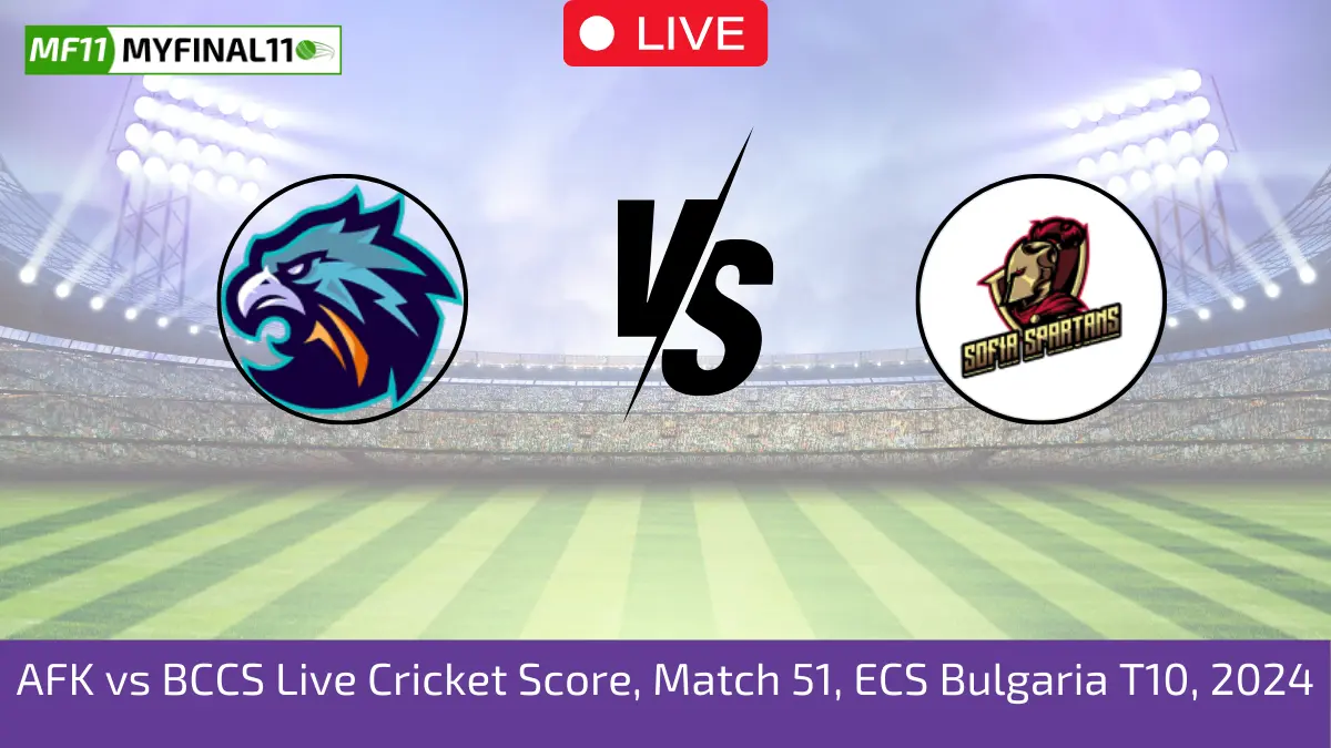 AFK vs BCCS Live Cricket Score, Match 51, ECS Bulgaria T10, 2024