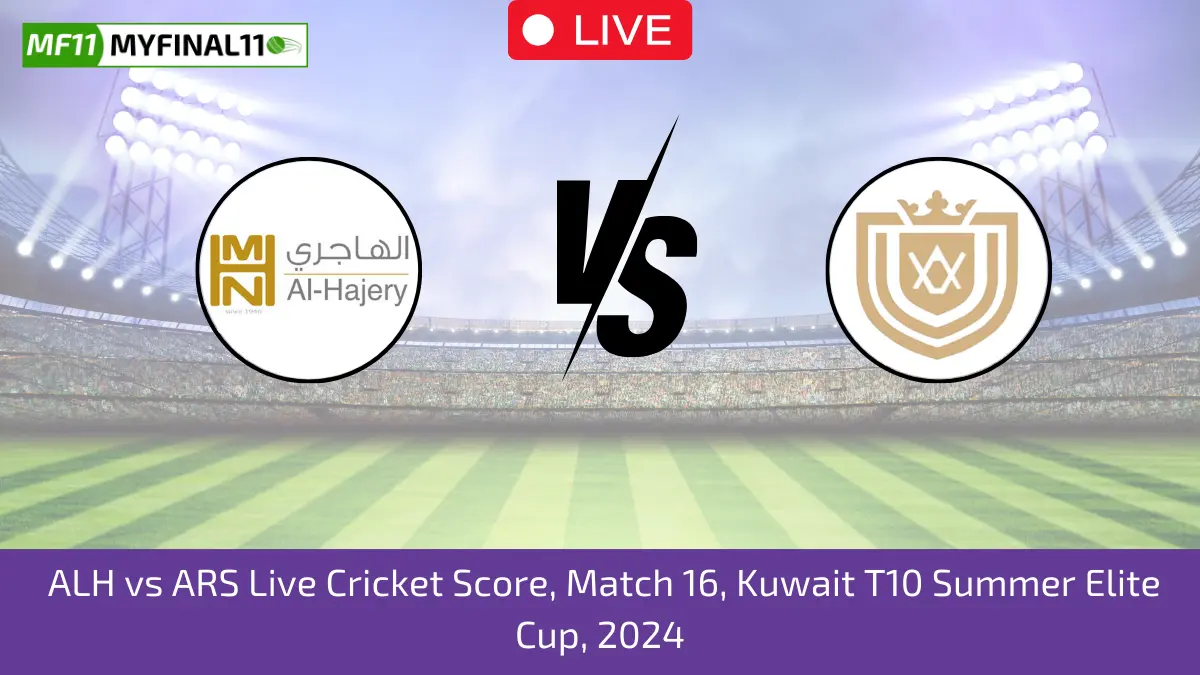 _ALH vs ARS Live Cricket Score, Match 16, Kuwait T10 Summer Elite Cup, 2024