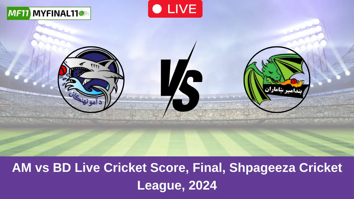 AM vs BD Live Cricket Score, Final, Shpageeza Cricket League, 2024