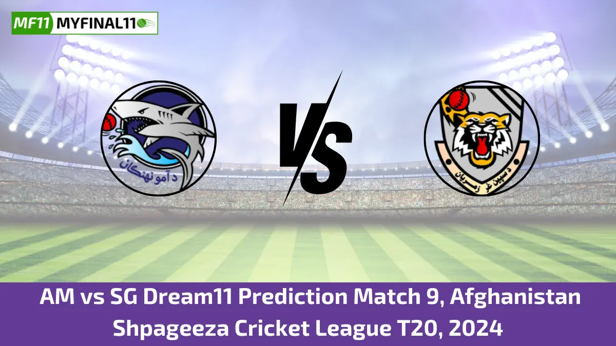 _AM vs SG Dream11 Prediction Match 9, Afghanistan Shpageeza Cricket League T20, 2024