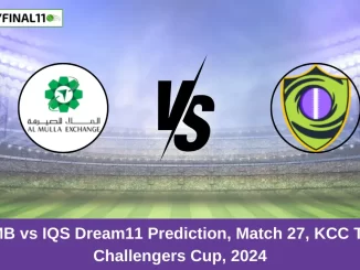 AMB vs IQS Dream11 Prediction, Match 27, KCC T10 Challengers Cup, 2024