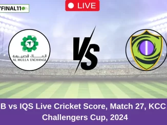 AMB vs IQS Live Cricket Score, Match 27, KCC T10 Challengers Cup, 2024