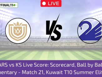 ARS vs KS Live Score: Scorecard, Ball by Ball Commentary - Match 21, Kuwait T10 Summer Elite Cup