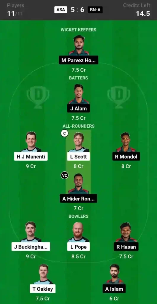 ASA vs BN-A Dream11 Prediction Today: Match 16 Pitch Report, and Player Stats | Top End T20 Series, 2024