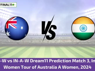 AU-A-W vs IN-A-W Dream11 Prediction Match 3, India A Women Tour of Australia A Women, 2024