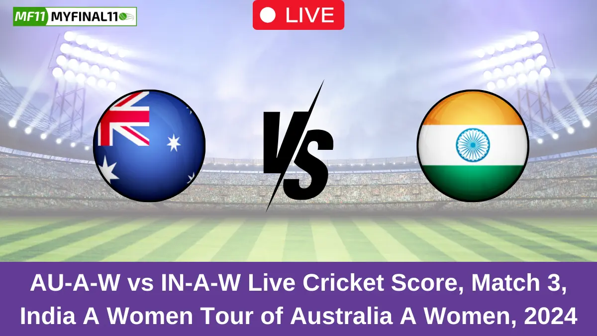 AU-A-W vs IN-A-W Live Cricket Score, Match 3, India A Women Tour of Australia A Women, 2024