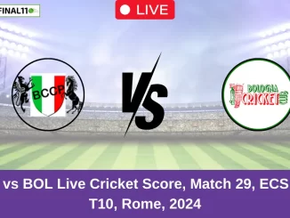 BAP vs BOL Live Cricket Score, Match 29, ECS Italy T10, Rome, 2024