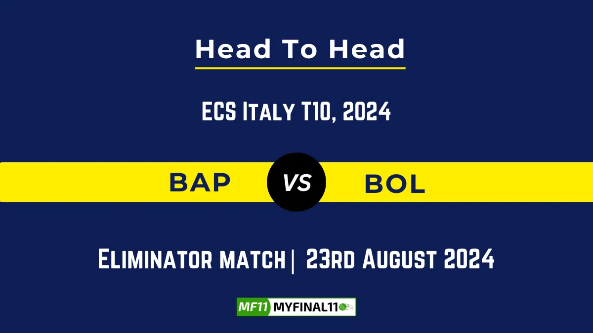 BAP vs BOL Player Battle, Head to Head Team Stats, Player Record - ECS Italy T10, 2024