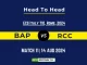 BAP vs RCC Player Battle, Head to Head Team Stats, Player Record