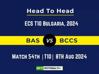 BAS vs BCCS Player Battle, Head to Head Team Stats, Team Record - ECS T10 Bulgaria, 2024