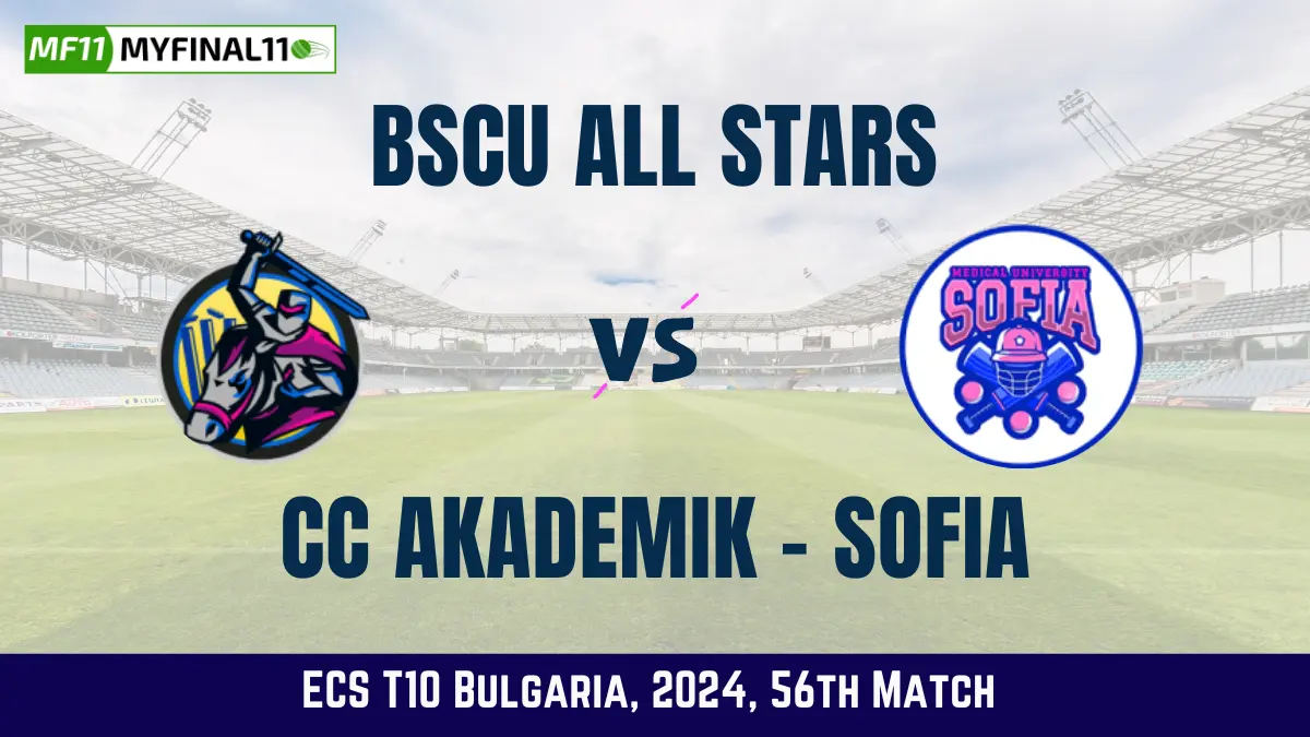 BAS vs CCAS Dream11 Prediction Today 56th Match, Pitch Report, and Player Stats, ECS T10 Bulgaria, 2024