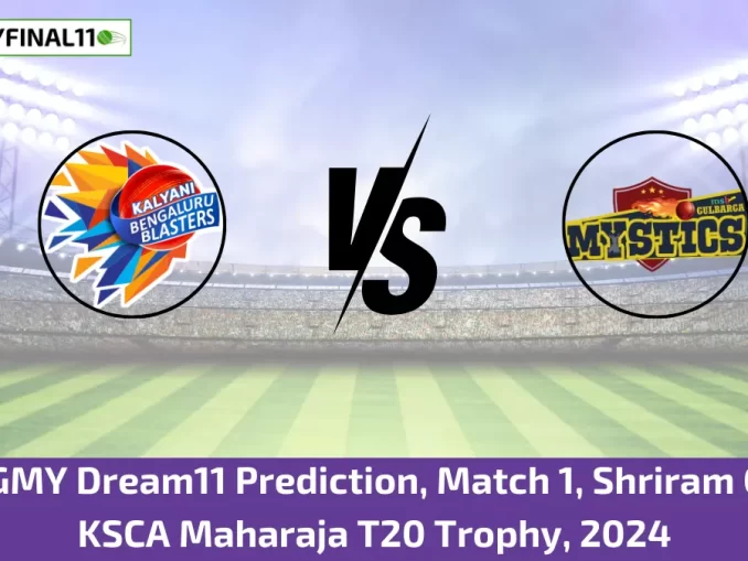 BB vs GMY Live Cricket Score, Match 1, Shriram Capital KSCA Maharaja T20 Trophy, 2024