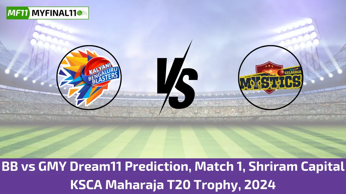 BB vs GMY Live Cricket Score, Match 1, Shriram Capital KSCA Maharaja T20 Trophy, 2024