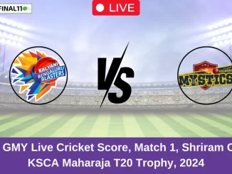 BB vs GMY Live Cricket Score, Match 1, Shriram Capital KSCA Maharaja T20 Trophy, 2024