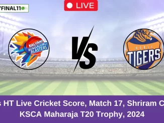 BB vs HT Live Cricket Score, Match 17, Shriram Capital KSCA Maharaja T20 Trophy, 2024