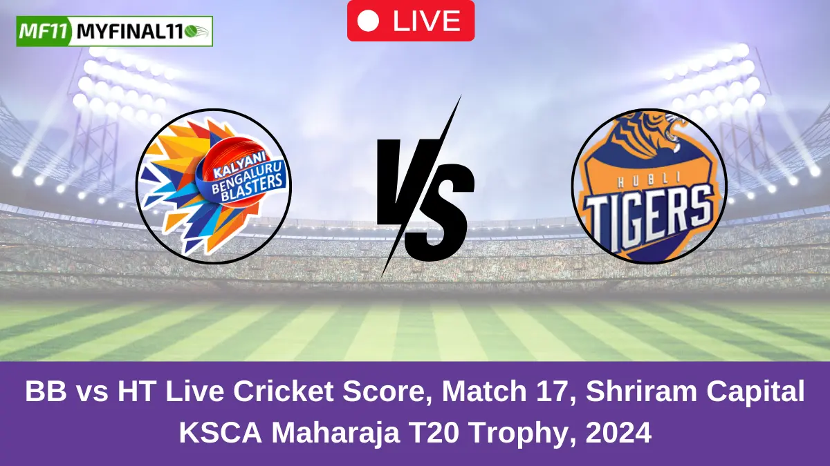 BB vs HT Live Cricket Score, Match 17, Shriram Capital KSCA Maharaja T20 Trophy, 2024