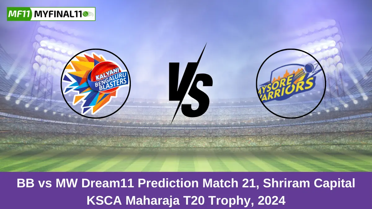 BB vs MW Dream11 Prediction Match 21, Shriram Capital KSCA Maharaja T20 Trophy, 2024 (1)