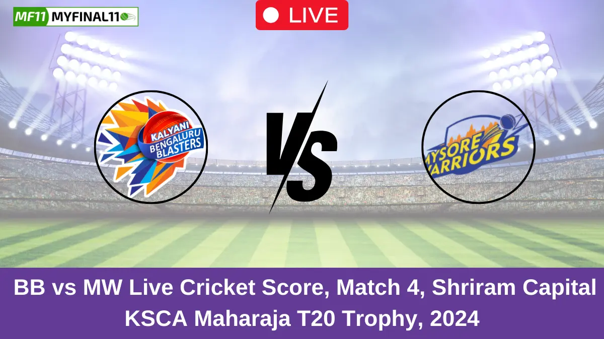 BB vs MW Live Cricket Score, Match 4, Shriram Capital KSCA Maharaja T20 Trophy, 2024