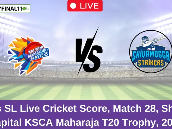 BB vs SL Live Cricket Score, Match 28, Shriram Capital KSCA Maharaja T20 Trophy, 2024