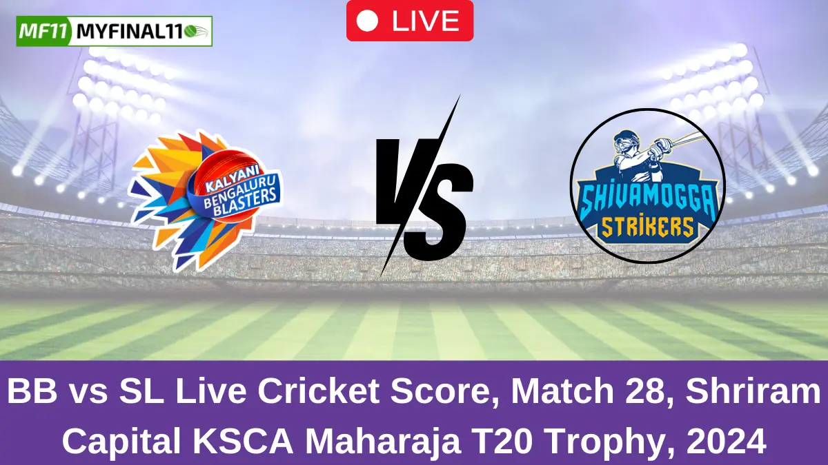 BB vs SL Live Cricket Score, Match 28, Shriram Capital KSCA Maharaja T20 Trophy, 2024