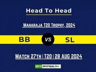 BB vs SL Player Battle, Head to Head Team Stats, Player Record of Maharaja T20 Trophy