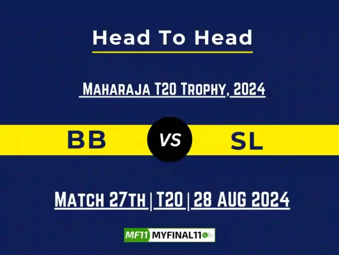 BB vs SL Player Battle, Head to Head Team Stats, Player Record of Maharaja T20 Trophy